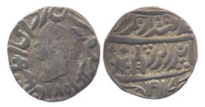 Jaswant Singh, Silver, Rupee, with the name of Queen Victoria, AD 1851 (error date), VS 19