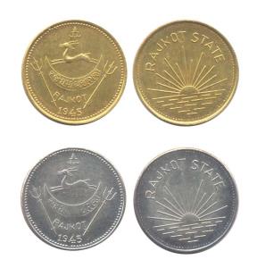 Dharmendra Singh (AD 1930-1948), Silver and Gold Mohurs, 1945, early restrikes. First Very