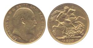 Great Britain, Edward VII, Gold, Sovereign, 1910, Sydney Mint. UNC.