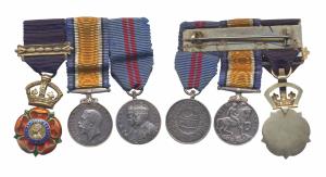 Clasp of three Miniature Medals: Companion Medal of the Most Eminent Order of the Indian E