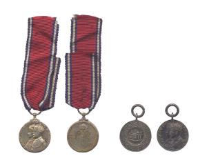 George V, Silver (2), Miniature Medals, Silver Jubilee Medal with busts of George V and Qu