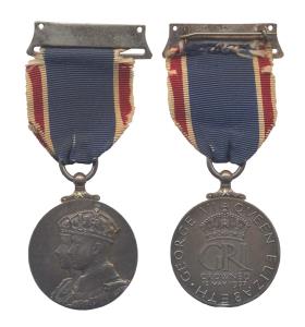 George VI, Silver, Coronation Medal, conjoined busts of George VI and Queen Elizabeth on o