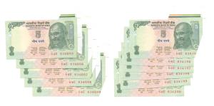 Republic of India, Rupees 5, Error, signed Bimal Jalan, 2 Bundles, of which 11 pcs. have b