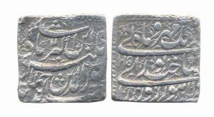 Jahangir, Silver, Square, Heavy Rupee, 12.8 g (20% heavy), Lahore mint, AH 1015/2 (KM 157.