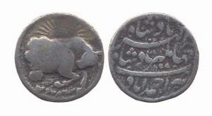 Jahangir, Silver, Zodiac Rupee, Taurus, Bull, Ahmedabad Mint, AH 1027/13. Fine+, Very Rare