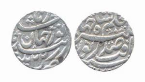 Nur Jahan, Silver, Rupee, Patna Mint, RY 22. Test marks, About Very Fine, Scarce.