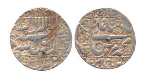 Murad Bakhsh (AD 1658), Silver, Rupee, Ahmedabad mint, Square-area type, AH 1068/Ahad, (KM