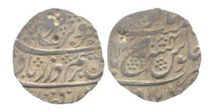 Farrukhsiyar (AD 1713-1719), Silver, Rupee, Fathabad Dharur mint, RY 4 (KM 377.26). Test m