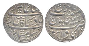 Itawa Mint, Silver, Rupee, in the name of Shah Alam II, RY 7, katar on obv. Broad flan, Ve