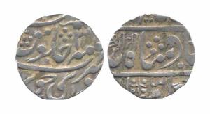 Mughal Issue, Silver, Rupee, Sawai Jaipur Mint, RY 3x, shri ji in Nagari on obv. Very Fine
