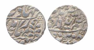 Mangal Singh, Silver, ½ Rupee, with the name of Edward VII (KM# 3). Very Fine, Scarce.