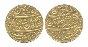 Murshibdabad mint, Gold, Mohur, in the name of Shah Alam II, AH 1202/19, minted at Calcutt