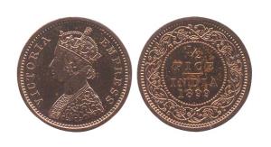 Victoria Empress, Copper, ½ Pice, 1899. (Prid #732). Proof, minor spotting on reverse, Sca