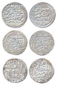 Silver (3), Tanka, three rulers, Balban Shah, Nasir-ud-din Mahmud and Masud Shah, Dehli Mi