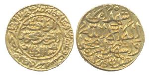 Muhammad III bin Tughluq Shah, Gold, Dinar, 12.840 g, Dehli Mint, al-wasiq type (G&G# D331