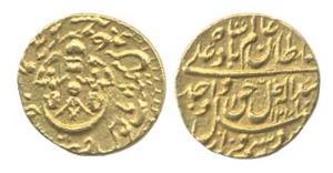 Wajid Ali Shah, Gold, ¼ Ashrafi, Lucknow Mint, AH 1271/6 (KM# 357.2). Very Fine, Rare.