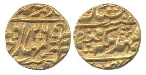 Madho Singh, Gold, Mohur, with the name of Queen Victoria, 26. Very Fine+