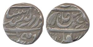 Bharpur Singh, Silver, Rupee, in the name of Guru Govind Singh (KM 1.1). Very Fine, Rare.