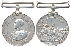 Bahawalpur, Kot Sabzal Campaign Medal 1930-31, Silver, profile portrait of Sadiq Muhammad 
