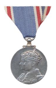 Silver Jubilee Medal of George V and Queen Marry, Silver, conjoined busts of the Royal cou