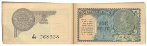George V, Rupee 1, Booklet, 2nd issue, 1940, signed J. W. Kelly, a booklet of 25 pieces ho