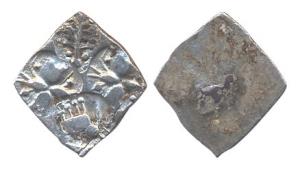 Punch-marked Coins, Ashmaka Janapada, 5th century BC, Silver, 1.53 g, ½ Karshapana, four s