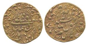 Shah Jahan, Gold, Mohur, Shahjahanabad Mint, AH 1069, broad flan type. Very Fine, Rare