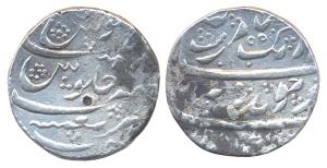 Aurangzeb, Silver, Rupee, the so-called Mumbai Mint, but the mint name is not Mumbai and r