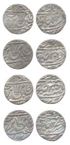 Srinagar Mint, Silver (4), in the name of Shah Alam II, RY 34, 35, 36, 37. Very Fine to Ve