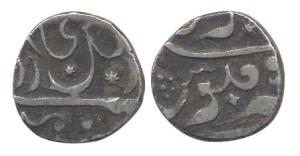 Nipani Mint, Silver, ½ Rupee, in the name of Aurangzeb, (KM 201). Very Fine, Scarce.