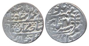 Silver (2), Rupee, Sawai Jaipur Mint, in the names Muhammad Shah, AH 1156/26; and of Muham