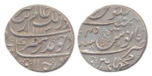 Machhalipatan Mint, Silver, Rupee, in the name of Aurangzeb, AH 1113/45. Complete mint nam
