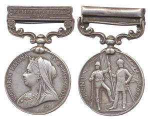 India Medal, Victoria, Silver, Relief of Chitral 1895, awarded to 285 Driver Hazari Mal No