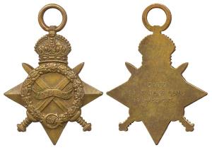 1914-15 Star, Bronze, awarded to No. 1173 Sepoy Nand Ram, 51 Sikhs Frontier Force, (Medal 