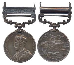 George V, India General Service Medal, Silver, North-West Frontier 1930-31 on the bar. Awa