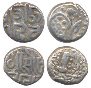 Shakambari Chowhan of Ajmer, Ajayadeva (AD 1110-20). Silver Drachma (Deyell 179); Somalade