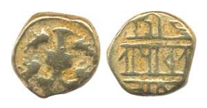 Achutaraya. Gold Pagoda, two headed mythical bird holding four elephants: gandabhairunda, 