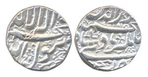Jahangir, Silver rupee, Elichpur mint, AH 1015, Kalima in floral background, rev Nur ud-di