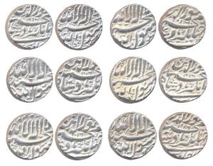 Jahangir, Silver rupees (6), Elichpur mint, AH 1016, Kalima in floral background, rev Nur 