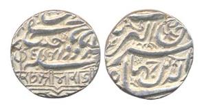 Jahangir, with Bharmaiji I of Kutch (1586-1632), Silver Kori, (4.66g) in the name of the M