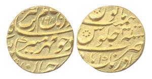 Aurangzeb, Muhi ud-din Muhammad, Gold Mohur, Aurangabad mint, AH 1098, year 31 (KM 315.10)