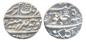 Aurangzeb, Silver ½ rupee, Golkunda mint, regnal year 5 (KM 294.3 date unlisted in KM). Ve