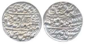 Madho Singh II (AD 1880-1922), Silver Nazarana Rupee, Jaipur mint, AD 1883, year 3 (KM Y#1