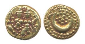 Haider Ali (AH 1174-1197, AD 1761-1782), Gold Pagoda, seated Shiva and Parvati, rev Persia