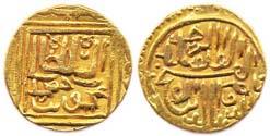 Mahmud Shah I (AD 1458-1511), Gold, 2.98 g, ¼ Tanka, Muhammadabad Mint, double squares are