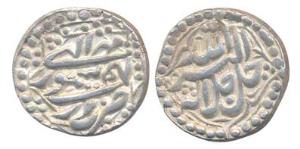 Akbar, Silver, Rupee, Sitpur Mint, Ilahi 47, Mihr Month, with the Persian word Darb for ha