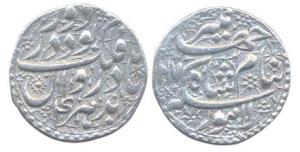Jahangir, Silver, Heavy Rupee, 14.08 g, Lahore Mint, Ta Falak Couplet type, AH 1017/4 (KM 