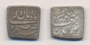 Jahangir, Silver, Square Rupee, Agra Mint, Nur-ud-din, AH 1025/11, Aban Month. About Very 