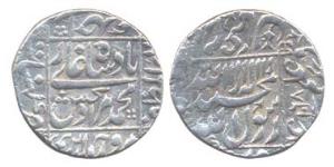 Murad Baksh, Silver, Rupee, Khambayat Mint, Square-area, AH 1068/Ahad. Very Fine, Scarce.