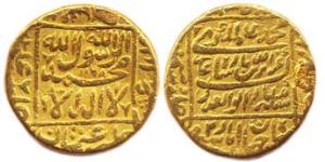 Alamgir II (AD 1754-1759), Gold, 10.78 g, Mohur, Shahjahanabad Mint, AH 1168/2, Kalima typ